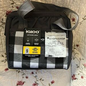 Igloo Black and White Checkered Lunch Bag